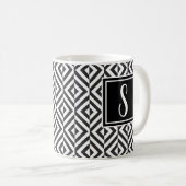 Mug Motif diamant noir et blanc Monogram (Devant droit)