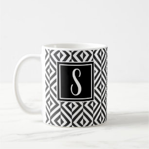 Mug Motif diamant noir et blanc Monogram