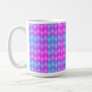 Mug Motif diamant rose, violet, bleu