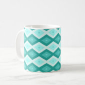 Mug Motif diamant turquoise (Devant gauche)