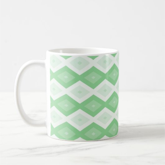 Mug Motif diamant vert pomme (Gauche)