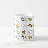 Mug Motif d'icônes météo mignonne (Centre)