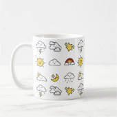 Mug Motif d'icônes météo mignonne (Gauche)