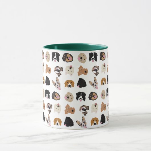 Mug Motif d'illustration du visage de chien mignon (Centre)