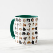 Mug Motif d'illustration du visage de chien mignon (Devant gauche)