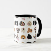 Mug Motif d'illustration du visage de chien mignon (Devant droit)