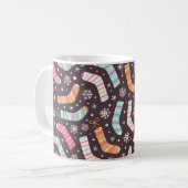 Mug Motif d'illustration sans couture avec chaussettes (Devant gauche)