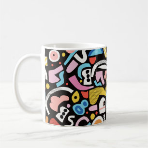 Mug Motif d'illustration vintage coloré abstrait