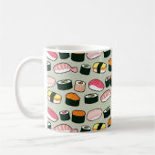 Mug Motif d'illustrations d'amusement de sushi (Gauche)