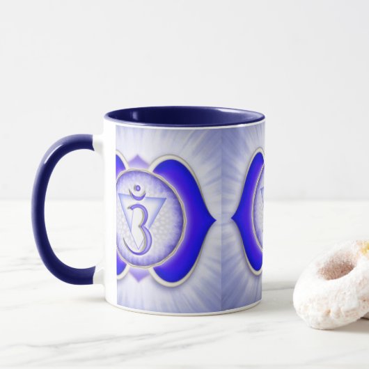 Mug Motif d'impression 3e Eye Chakra (Avec donut)
