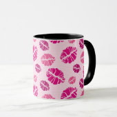Mug Motif d'impression de forme de baiser de rouge à (Devant droit)