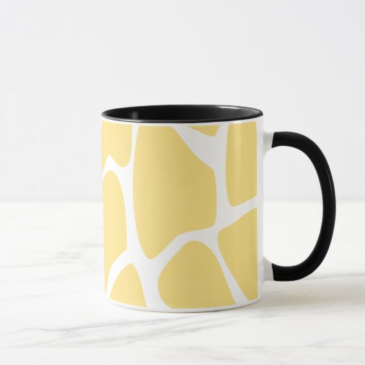 Mug Motif d'impression de girafe en jaune (Droite)