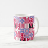 Mug motif d'impression géométrique rétro (Devant droit)