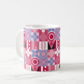 Mug motif d'impression géométrique rétro (Devant gauche)