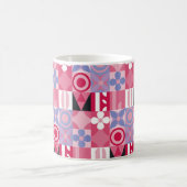 Mug motif d'impression géométrique rétro (Centre)