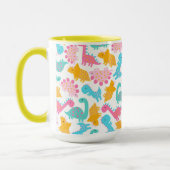 Mug Motif Dinosaur rose et Turquoise (Gauche)