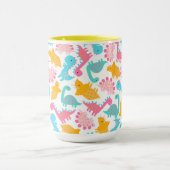 Mug Motif Dinosaur rose et Turquoise (Centre)