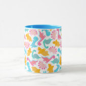 Mug Motif Dinosaur rose et Turquoise (Centre)