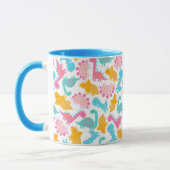 Mug Motif Dinosaur rose et Turquoise (Gauche)