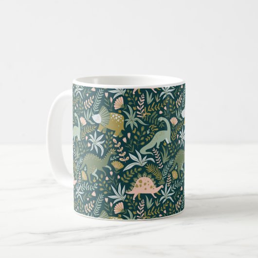 Mug Motif Dinosaur Vert (Devant gauche)