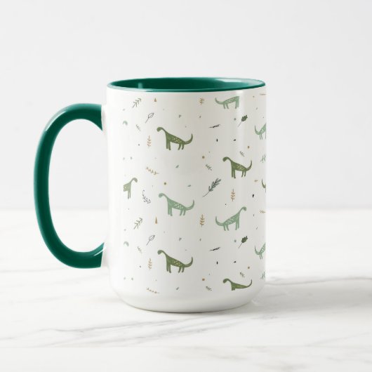 Mug Motif Dinosaure Vert (Gauche)