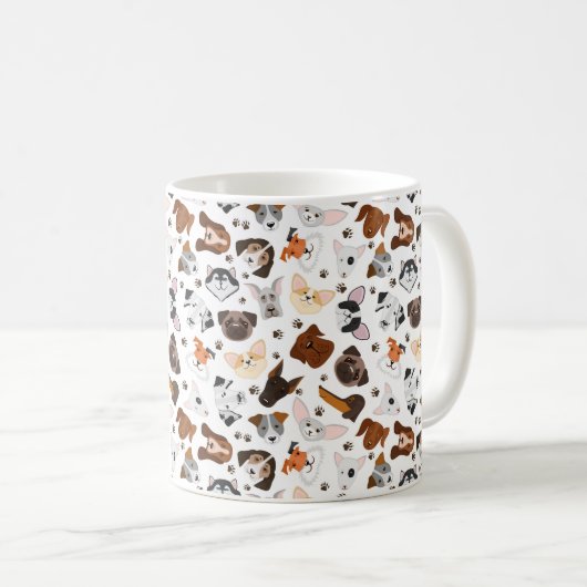 Mug Motif diverses races de chiens (Devant droit)