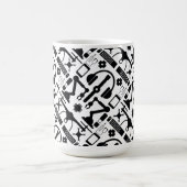 Mug Motif d'objets technologiques noirs et blancs mode (Centre)