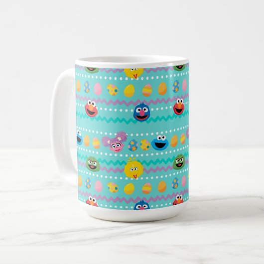 Mug Motif d'oeufs de Pâques de la rue Sesame (Devant gauche)