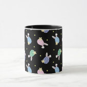 Mug Motif d'oeufs de Pâques noir et pastel (Centre)