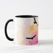 Mug motif d'oiseaux colorés Abstraits (Gauche)