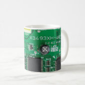 Mug motif d'ordinateur de carte à circuit électronique (Devant droit)