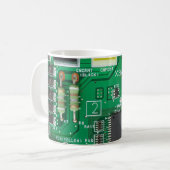 Mug motif d'ordinateur de carte à circuit électronique (Devant gauche)