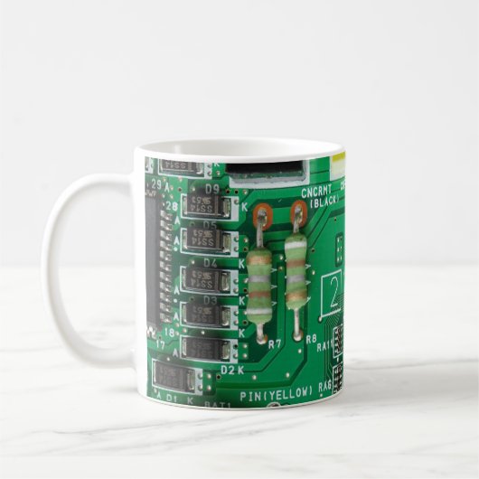 Mug motif d'ordinateur de carte à circuit électronique (Gauche)
