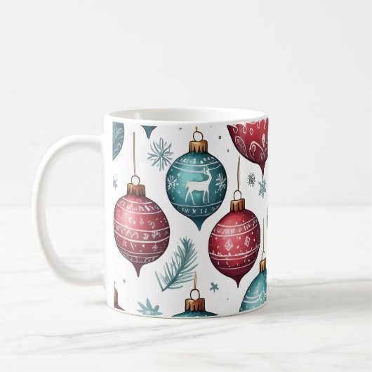 Mug Motif d'ornement festif (Gauche)