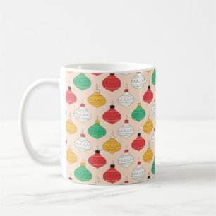 Mug Motif d'ornements de Noël rétro