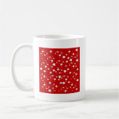 Mug motif dot avec champignon de tabouret rouge (Gauche)