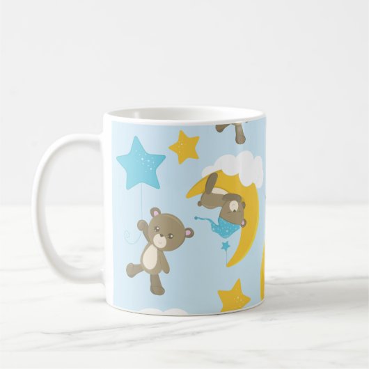 Mug Motif D'Ours, Mignonnes Ours, Nounours, Étoiles (Gauche)