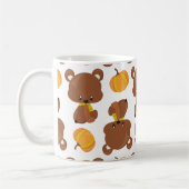 Mug Motif D'Ours, Mignons Ours, Citrouille, Votre Nom (Gauche)