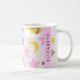 Mug Motif D'Ours, Nounours, Étoiles, Votre Nom