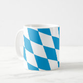 Mug Motif Drapeau Diamant Bavière bleu et blanc (Devant gauche)