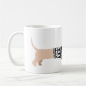 Mug Motif drôle de pull de Noël noir pour teckel (Gauche)
