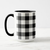 Mug Motif du chèque de bison noir et blanc (Gauche)