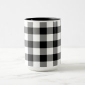 Mug Motif du chèque de bison noir et blanc (Centre)