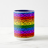 Mug Motif du coeur arc-en-ciel (Centre)