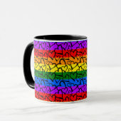 Mug Motif du coeur arc-en-ciel (Devant gauche)