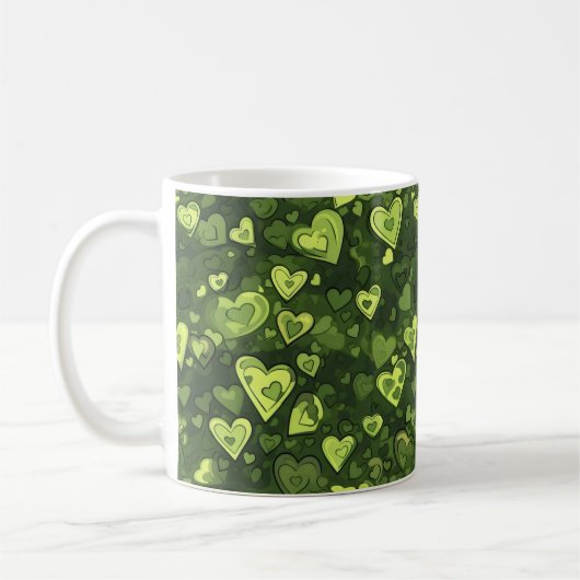 Mug Motif du coeur vert (Gauche)