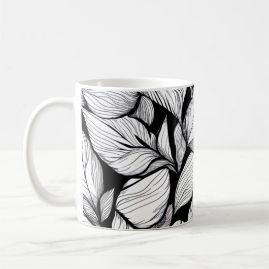 Mug Motif du congé noir et blanc (Gauche)