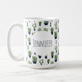 Mug Motif du désert de cactus foncé rustique (Gauche)