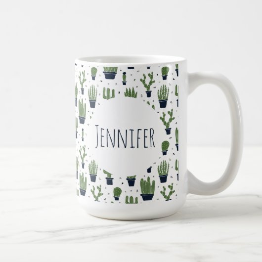 Mug Motif du désert de cactus foncé rustique (Droite)