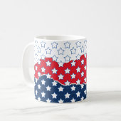 Mug Motif du drapeau américain Red White & Blue Stars (Devant gauche)